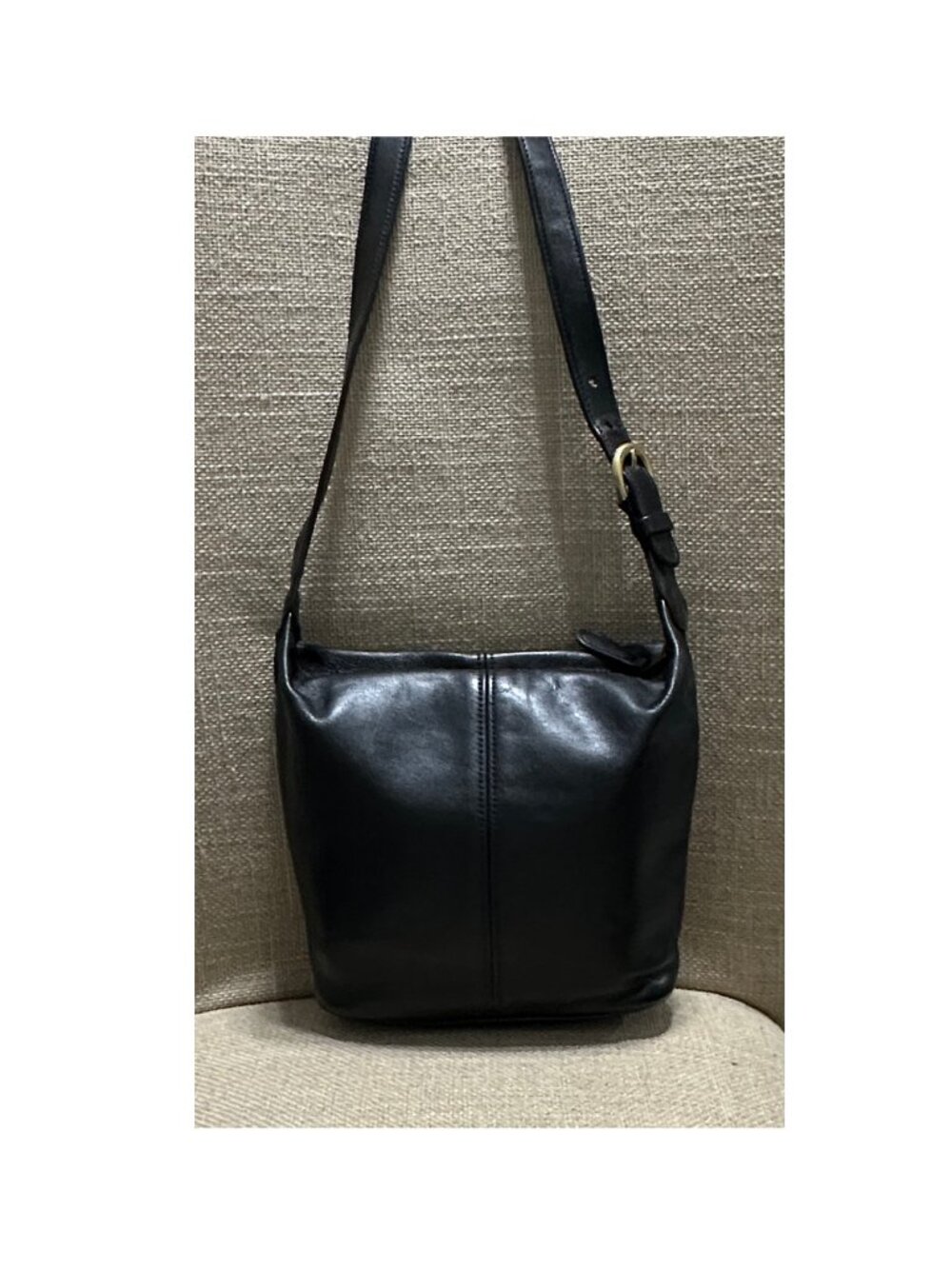Vintage Coach Soho Shoulder Bag Black Leather Handbag 4148